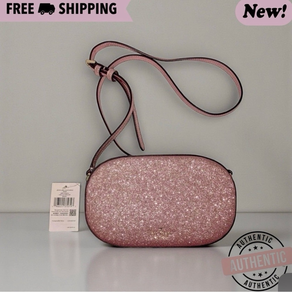 Pink Glitter Crossbody Bag